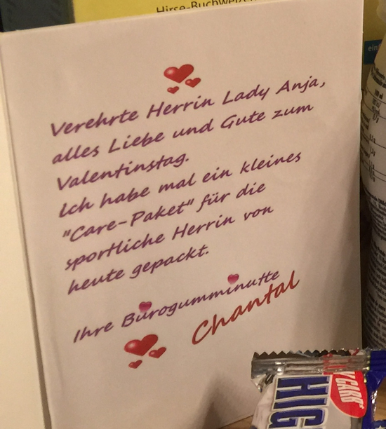 Valentinstags-Geschenk-Paket meiner Brogumminutte Chantal